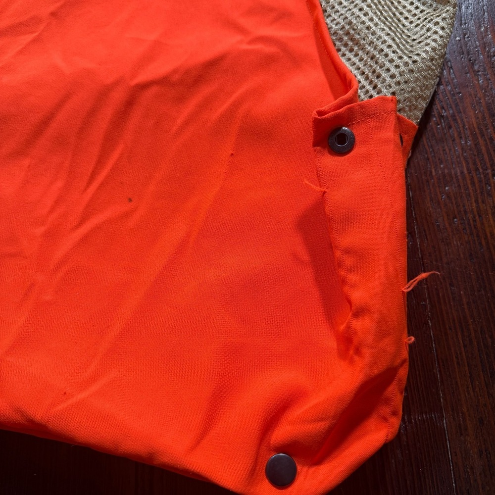 Bushmaster Hunting Vest Mens Large Blaze Orange Tan Upland Mesh Game Padded Zip - Picture 6 of 10